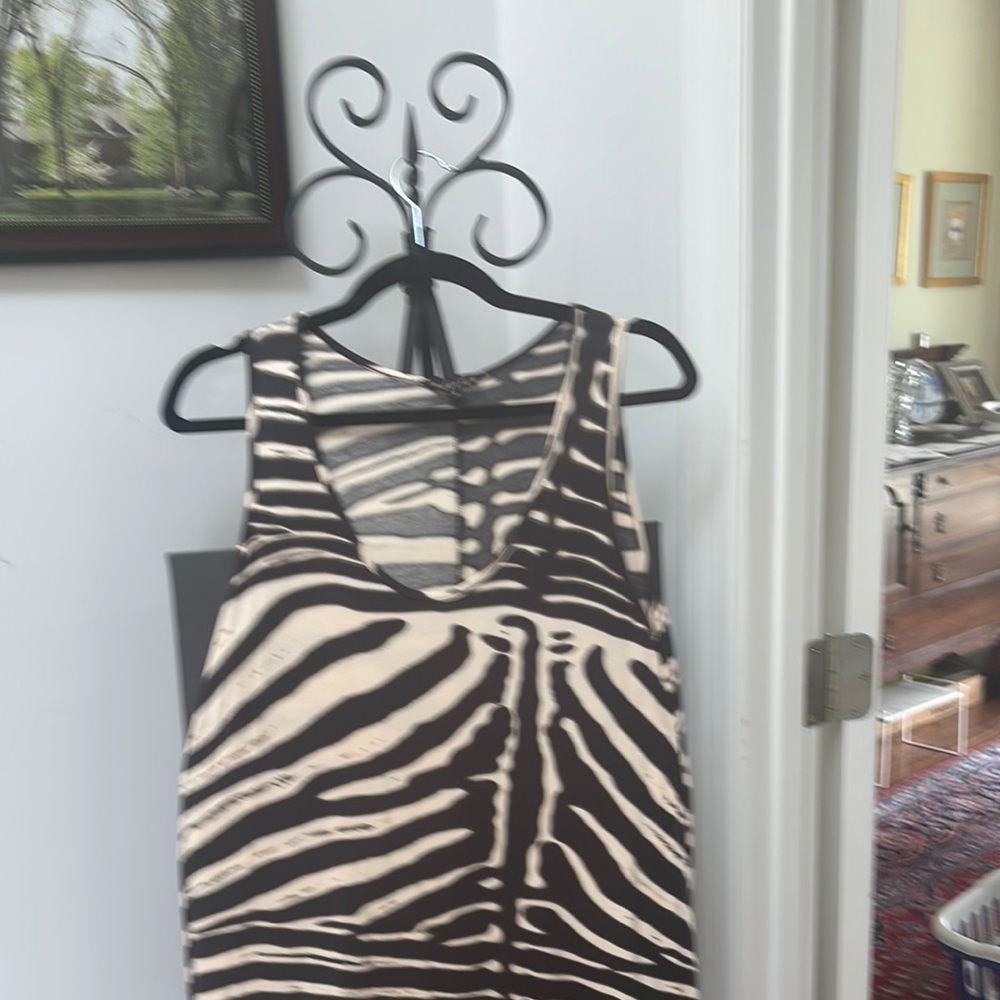 Zebra Print, soft ,flowy Sleeveless Coverup  or  Summer Dress